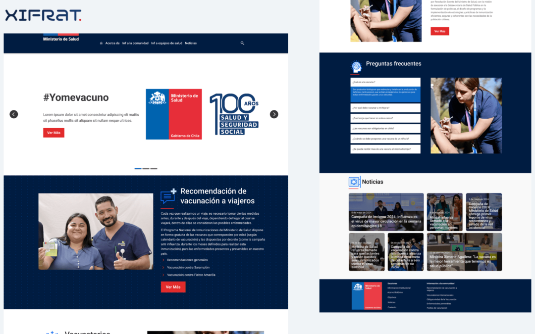 Diseño Web de Institucional para Ministerio de Salud Chile