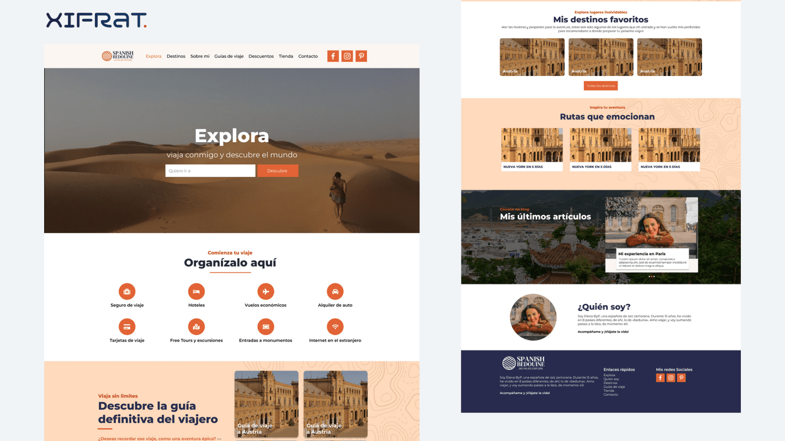 Diseño Web de sitio de viajes para spanish bedouine